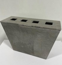 VASE-Modern Industrial Metal W/(4)Square Holes