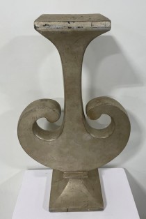 VASE-Pedestal Top W/Scroll Sides