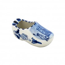 ASHTRAY-Blue & White Dutch Shoe