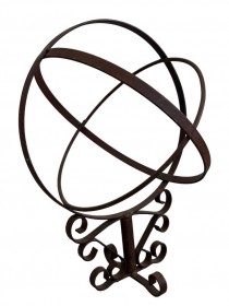 GLOBE-OPEN RUSTY METAL/ORANGE