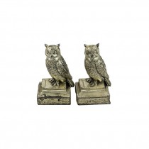 BOOKENDS-Brass Owl