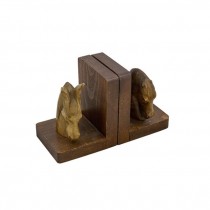 BOOKENDS-Wooden Bust of a Horse
