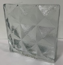 BOOKEND-Upright Glass w/Geometric Back