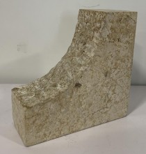 BOOKEND-Curved Beige Marble