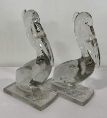 BOOKEND-PR-LUCITE PELICANS