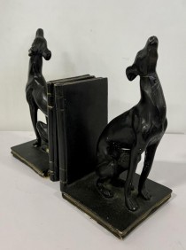 BOOKEND-PR-9.5H-BLK GREYHOUNDS