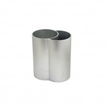 VASE-Double Silver Metal