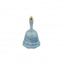 BELL-Blue W/Gold Accents-Colonial Scene