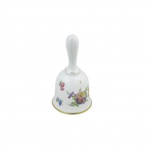 BELL-White Porcelain W/Red & Yellow Florals