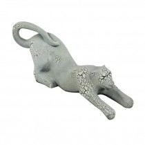 STATUE-Stretching Leopard-Black & White Crackle
