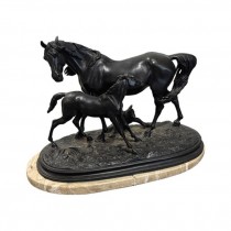 STATUE-2 RACING HORSES