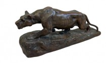 STATUE-PANTHER-BRONZE/BLACK