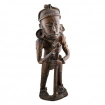 STATUE-23"-TRIBAL FIGURE W/CAN
