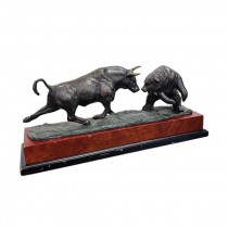 STATUE-BEAR/CHARGINGBULL-BRONZE-17"L