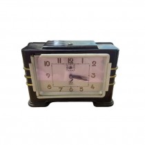 CLOCK-BROWN BAKELITE-SMALL