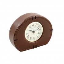 CLOCK-OFFICE-BROWN-LEATHER