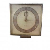 CLOCK-SILVER DECO