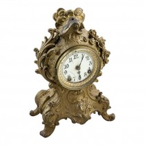 CLOCK-TBL BRASS ORNATE W/CHERU