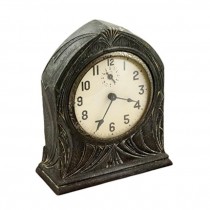 CLOCK-TBL-NOUVEAU PEWTER ARCH