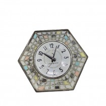 CLOCK-WALL GENERAL ELECTRIC-FAUX PASTEL MOSAIC PATTERN