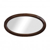 MIRROR-OVAL OAK BEVELED