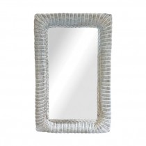 MIRROR-WALL OFFWHITE WICKER 24