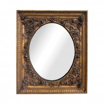 MIRROR-WALL GOLD WOOD ORNATE T