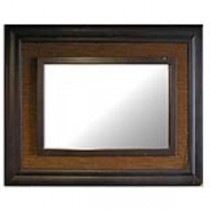 Mirror Rect. Brwn wd frame w/i