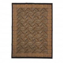 RUG-8X11-BLK/TAN-LINEAR SQUARE