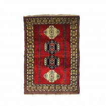RUG-6X8-RED CTR W/ BLUE SHIELD
