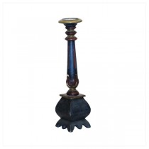 CANDLE HOLDERS-PR 26"CARVED WD