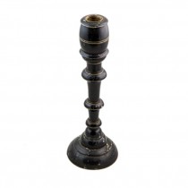 CANDLESTICK-PR-12"-BLK-TURNED