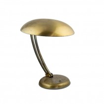 DESK LAMP-Vintage Brass "Flying Saucer" Shade