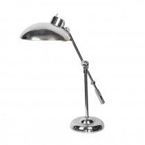 DESK LAMP-Chrome W/Flying Saucer Shade & Adjustable Arm