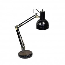 DESK LAMP-Black Metal W/Hinged Arm