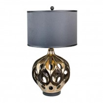 TABLE LAMP-Gold Cutout Circle Base