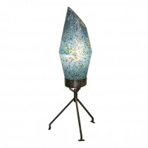FLOOR LAMP-70's Retro Blue Speckled Plastic