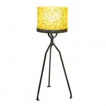 FLOOR LAMP-70's Retro Yellw Speckled Plastic