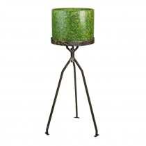 FLOOR LAMP- Retro 70's Green Speckled Plastic