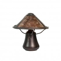 TABLE LAMP-Bronze Mushroom W/A Mica Panel Shade