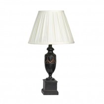 TABLE LAMP-Black Urn W/Gold Swag