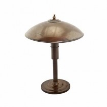 LAMP-TBL BRN MTL/BRN SHADE 15"