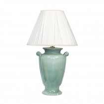 TABLE LAMP-Pale Green Ceramic Urn W/Ears