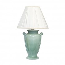 TABLE LAMP-Pale Green Ceramic Urn W/Ears