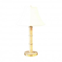 LAMP-TBL-28"WRAPPED STRAW CYLN