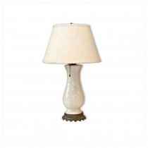 LAMP-TBL-Cream Ceramic W/Metal Base