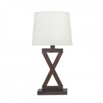 TABLE LAMP-Dark Wood "X"