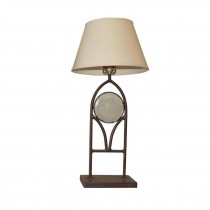 LAMP-TBL-Bronze Arch W/Circle Center