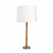 LAMP-TBL-Faux Bamboo w/Silver Base