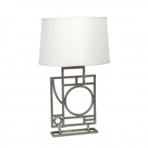TABLE LAMP-Steel Abstract/Circle & Squares